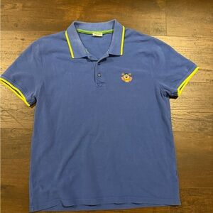 Kenzo Royal Blue Polo with Yellow Accents